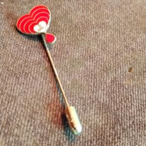 Cute heart shaped stick pin